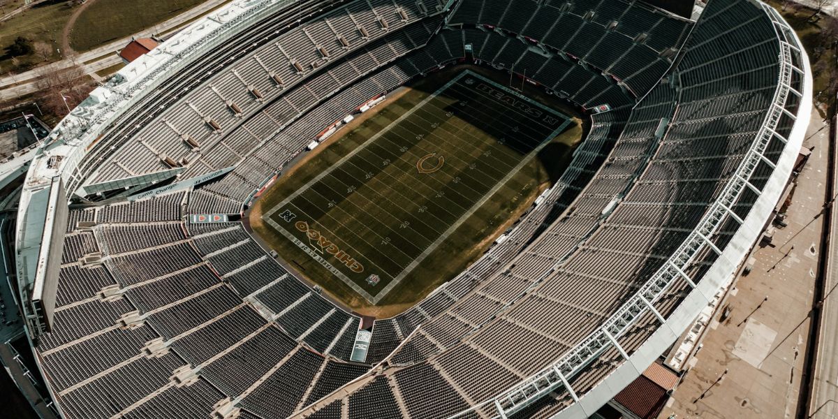aerial view of soldier field