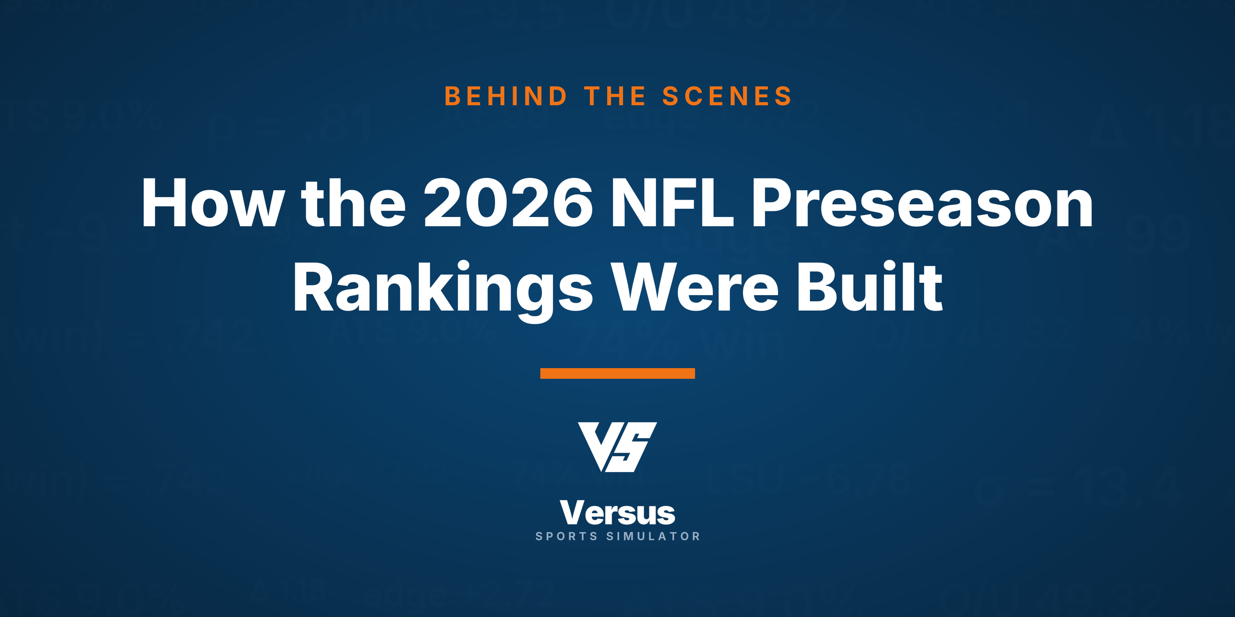 Versus Sports Simulator 2026 NFL Week 0 rankings