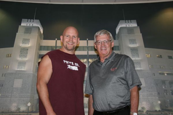 Frank Beamer with Steve Pugh