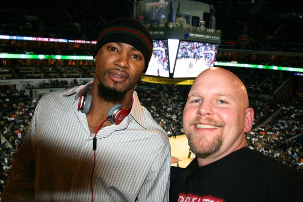 Rashard Lewis with Steve Pugh